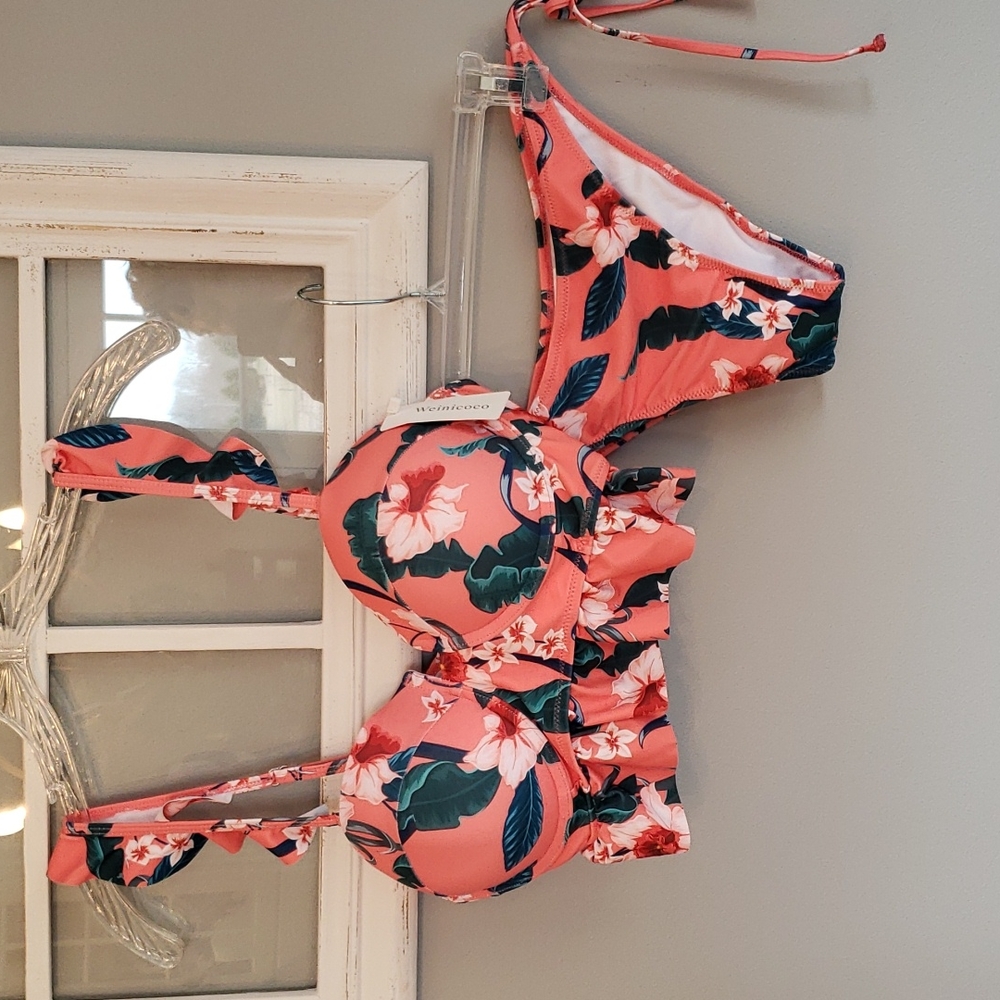 Womens 2 Piece Ruffled Bikini